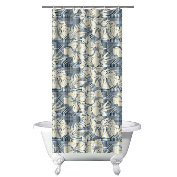 Watercolor Floral Blossom Curtain 36x72, Artistic Botanical Style, Aesthetic Look with Hooks