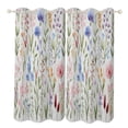thumbnail image 1 of Watercolor Floral Bouquets Blackout Curtains Window Drapes Room Darkening Thermal Insulated Grommets Blackout Curtains, for Living, Dining, Bedroom,2 Panels, 1 of 6