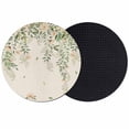 thumbnail image 1 of Watercolor Floral Coasters Set of 2, Absorbent Coasters for Drinks, Spring Leaves Flowers Botanical Beige Coaster for Desk Coffee Table Protection, Home Decor House Warming Gifts 4", 1 of 8