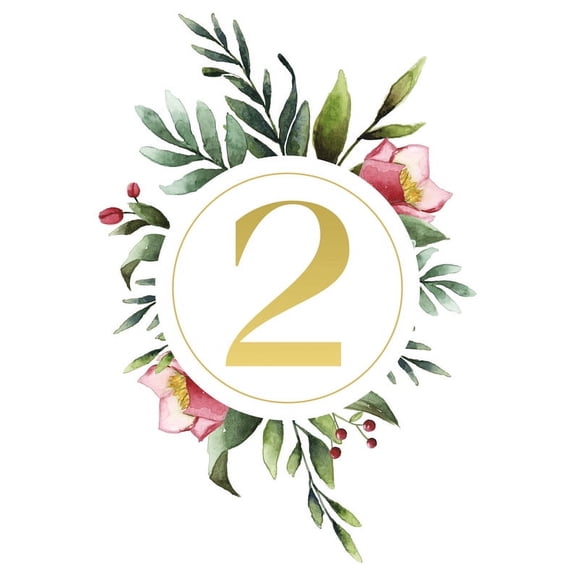 Watercolor Floral Design Table Number Cards Double Sided Party Table Numbers for Reception Baby Shower Anniversary Birthday Bridal Party 4x6 25 Pcs