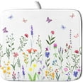 thumbnail image 1 of Watercolor Floral Dish Drying Mat for Kitchen Counter 16x18 Inch Spring Summer Wild Flower Butterfly Absorbent Reversible Microfiber Dish Drainer Rack Mats Countertops Protector Mat, 1 of 7