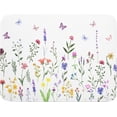 thumbnail image 1 of Watercolor Floral Dish Drying Mat for Kitchen Counter 18x24 Inch Spring Summer Wild Flower Butterfly Absorbent Reversible Microfiber Dish Drainer Rack Mats Countertops Protector Mat, 1 of 7