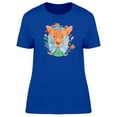 thumbnail image 1 of Watercolor Floral Forest Feline T-Shirt Women -Image by Shutterstock, Female Small, 1 of 2