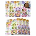 thumbnail image 1 of Watercolor Floral Gnomes Placemats Set of 4, Spring Flowers Butterflies Grid Placemats for Dining Table, Place Mats for Kitchen Tabletop, Waterproof Wipeable Dining Table Mats Set, 1 of 9