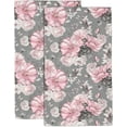 thumbnail image 1 of Watercolor Floral Hand Towels,Flower Rose Hand Towels for Bathroom Set of 2 Bathroom Hand Towels Soft Absorbent Decorative Hand Towels for Kitchen Yoga Home Decor 14 x 28 in, 1 of 6