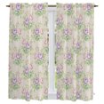 thumbnail image 1 of Watercolor Floral Kitchen Curtains 63 Inch Length, Spring Flowers Blossom Leaves Beige Tiers Curtains for Living Room Berdoom Bathroom, Light Filtering Drapes Window Treatment 2 Panels 42"Wx63"L, 1 of 9