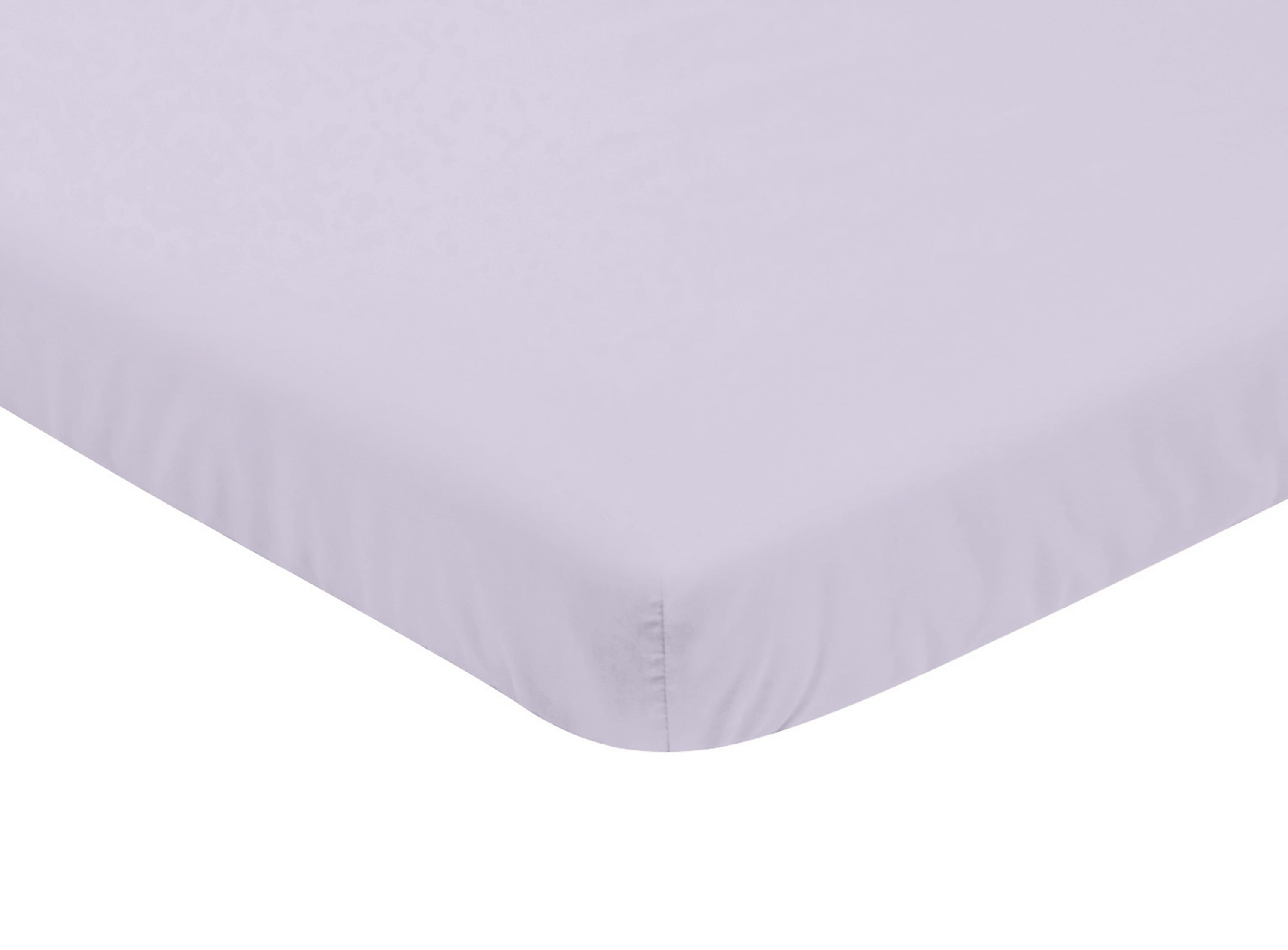 Watercolor Floral Lavender Mini Fitted Crib Sheet by Sweet Jojo Designs