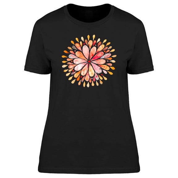 Watercolor Floral Mandala T-Shirt Women -Image by Shutterstock, Female Medium