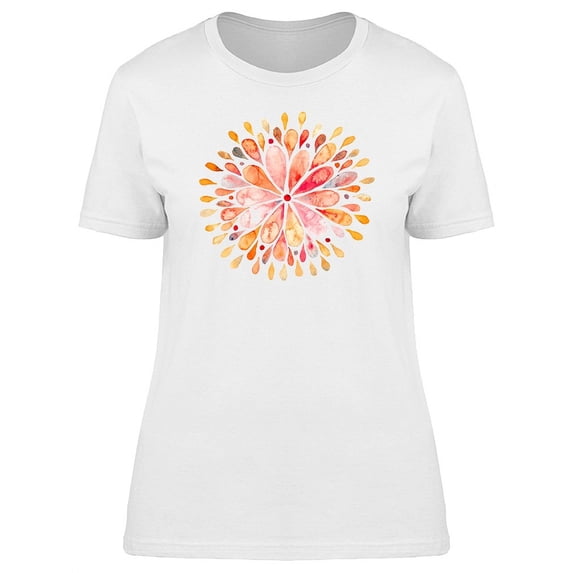 Watercolor Floral Mandala T-Shirt Women -Image by Shutterstock, Female Small