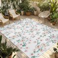 thumbnail image 1 of Watercolor Floral Outdoor Rug for Patio/Deck/Porch, Non-Slip Large Area Rug 5 x 7 Ft, Spring Botanical Flowers Tree Branches Indoor Outdoor Rugs Washable Area Rugs, Camping Rug Carpet Runner, 1 of 8