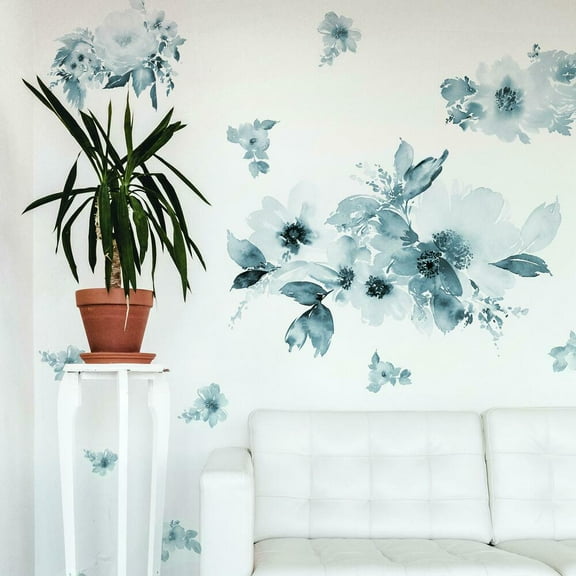 Watercolor Floral Peel and Stick Giant Wall Decals