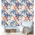 thumbnail image 1 of Watercolor Floral Peel and Stick Wallpaper Removable White/Purple/Red Fruits Vinyl Self Adhesive Shelf Liner 17.7in x 9.8ft, 1 of 9