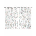 thumbnail image 1 of Watercolor Floral Sheer Curtains 45 Inch Length 2 Panels Set for Living Room/Bedroom, Spring Botanical Flowers Tree Branches Kitchen Curtains Grommet Semi-Sheer Curtains Window Treatments 42"x45"x2, 1 of 7