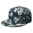 thumbnail image 1 of Watercolor Floral Snapback Hat, Adjustable Baseball Cap with Boho Sunflower & Butterfly, Breathable Flat Brim Back, 1 of 8