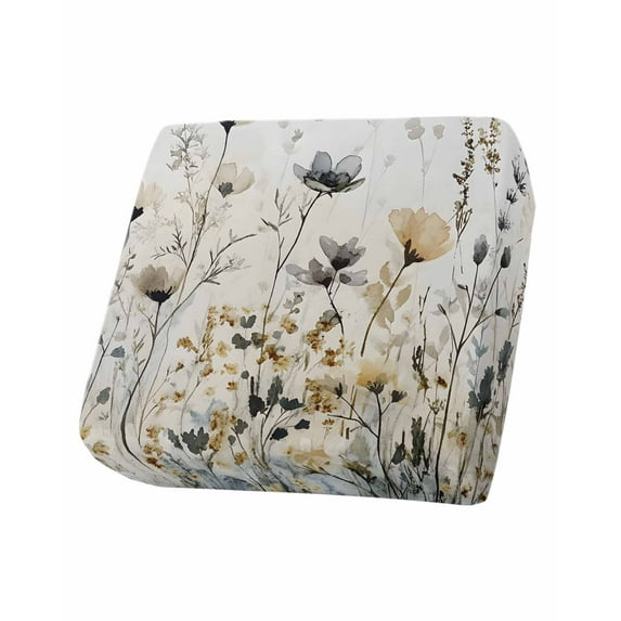 Watercolor Floral Sofa Couch Cushion Covers Washable, Removable Stretchable Sectional Couch Covers, Spring Blooms Botanical Slipcovers for L & T Shape Sofa Furniture Protector S Size 1 pc