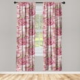 thumbnail image 1 of Watercolor Floral Window Curtains, Springtime Inspired Flowers Vintage Pattern Painting Style Art, Lightweight Decor 2-Panel Set with Rod Pocket, Pair of - 28"x63", Rose Pistachio Green, by Ambesonne, 1 of 3