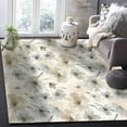 thumbnail image 1 of Watercolor Flower Area Rug, Grey Spring Floral Botanical Decorative Rugs, Comfortable Soft Breathable With Non-Slip Backing Carpet For Living Room Bedroom Dining Room 4 x 5ft, 1 of 6