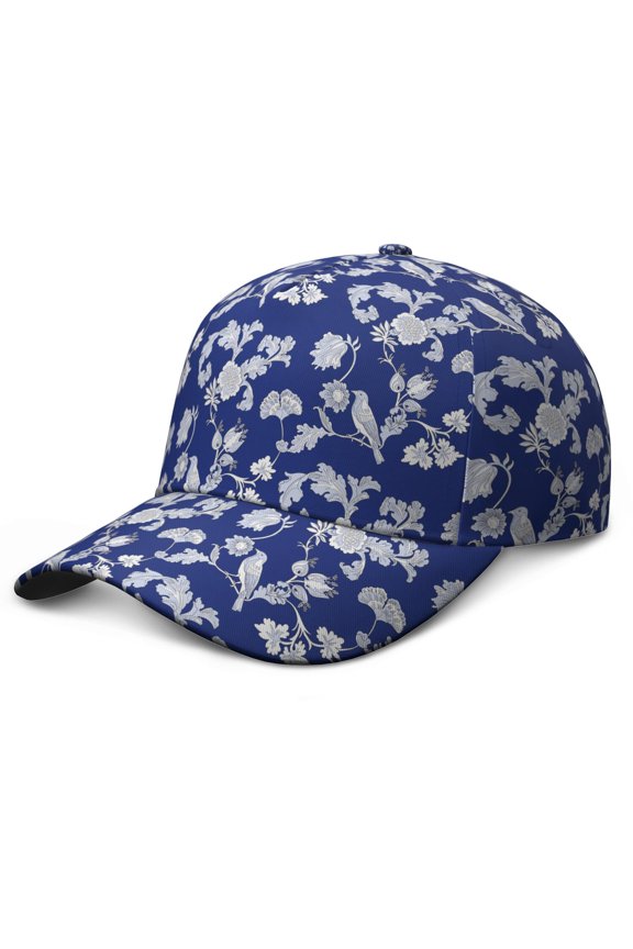 Watercolor Flower Baseball Cap Adjustable Snapback Hummingbird