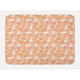 thumbnail image 1 of Watercolor Flower Bath Mat, Paintbrush Rose Blooms Wedding Bridal Feminine Flourish Harvest Pattern, Plush Bathroom Decor Mat with Non Slip Backing, 29.5" X 17.5", Salmon White, by Ambesonne, 1 of 2