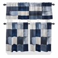thumbnail image 1 of Watercolor Flower Curtain Valances Set Pink Flowers Black Background Country Kitchen Curtains 36&nbsp;inch Length Rod Pocket Valance and Tiers 3 Piece Set Small Bedroom Bathroom Laundry Decor, 1 of 9