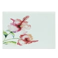 thumbnail image 1 of Watercolor Flower Cutting Board, Hibiscus Flowers on Plain Background in Pastel Colors Nature Theme, Decorative Tempered Glass Cutting and Serving Board, Large Size, White Red Green, by Ambesonne, 1 of 5