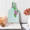 thumbnail image 1 of Watercolor Flower Cutting Board, Picturesque Glamour Dramatic Rose with Cracked Effect Natural Art, Decorative Tempered Glass Cutting and Serving Board, Wine Bottle Shape, Pink Green, by Ambesonne, 1 of 1