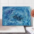 thumbnail image 1 of Watercolor Flower Cutting Board, Small Fish Creepy Snow Cover Ice Crystal Labyrinth Aquatic Ocean Inspired Art, Decorative Tempered Glass Cutting and Serving Board, Large Size, Blue, by Ambesonne, 1 of 5