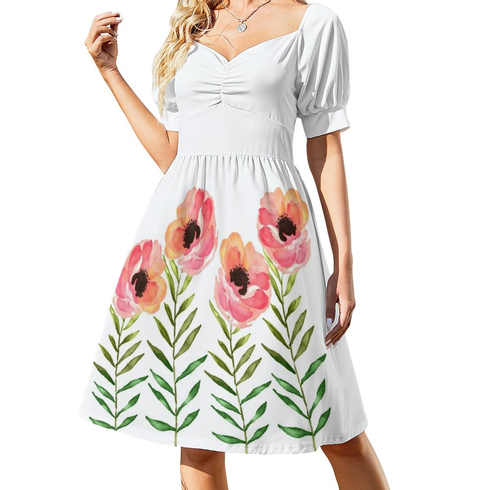 Watercolor Flower Dress