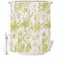 thumbnail image 1 of Watercolor Flower Fabric Shower Curtain Yellow Floral Plant Washable Shower Curtains for Bathroom, Waterproof Bath Curtain with Hooks Home Decor 36x72in, 1 of 8