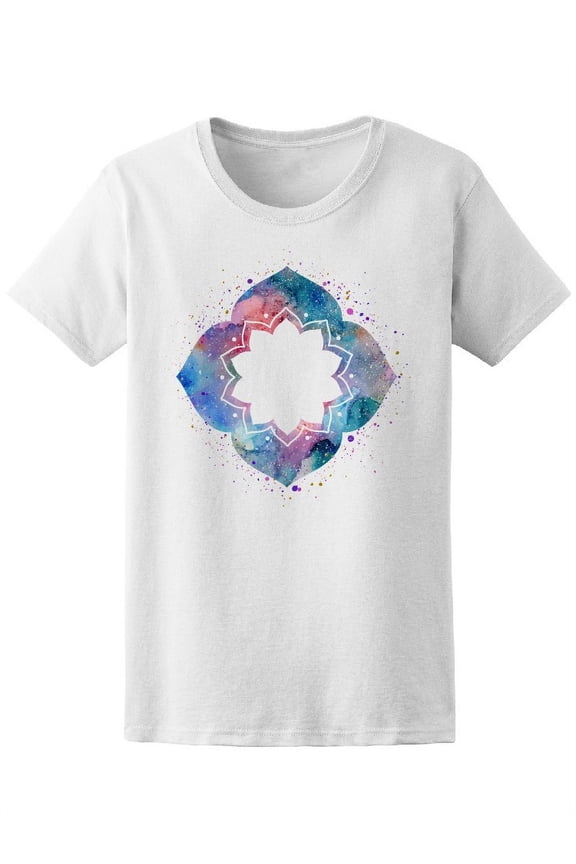 Watercolor Flower Frame Oriental Tee Women's -Image by Shutterstock
