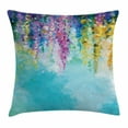 thumbnail image 1 of Watercolor Flower Home Decor Throw Pillow Cushion Cover, Ivy Romantic and Inspiring Landscape Spring Floral Art Nature Theme, Decorative Square Accent Pillow Case, 18 X 18 Inches, Multi, by Ambesonne, 1 of 2