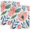 thumbnail image 1 of Watercolor Flower Leaf Hardcover 3 Ring Binder 1.5 inch Round Rings with Interior Pockets Binders Organizer Office School 1 Pack, 1 of 9