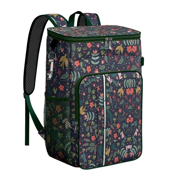 Watercolor Flower Pattern Insulated Backpack Cooler - 20L High Capacity, Long-Lasting Insulation, Perfect for Outdoor Enthusiasts