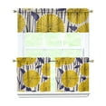 thumbnail image 1 of Watercolor Flower Pattern Kitchen Curtains - 3 Pack Rod Pocket Curtains with Valance, 1 of 6