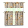 thumbnail image 1 of Watercolor Flower Pattern Kitchen Curtains Set Tier and Valance, Vintage Botanical Floral Wildflower Print, Modern Farmhouse Autumn Leaves Bloom Pattern with Artistic Design for Kitchen or Nursery, 1 of 6