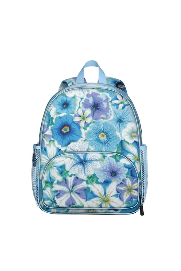 Watercolor Flower Pattern Students Backpack - Artistic Romantic Rose and Peony Design, Lightweight and Water-Resistant School Bag for Developing Students
