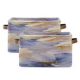 thumbnail image 1 of Watercolor Flower Petals Square Storage Bins with Handles Collapsible Containing Box 2 Packs, 1 of 9