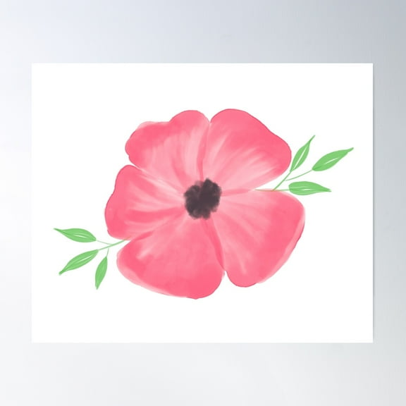 Watercolor Flower Poster Wall Art, Modern Wall Decor For Living Room Bedroom, 8x12 UNFRAMED