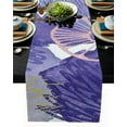 thumbnail image 1 of Watercolor Flower Purple Chrysanthemum Table Runner Home Wedding Table Mat Centerpieces Decoration Party Dining Long Tablecloth, 1 of 6