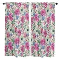 thumbnail image 1 of Watercolor Flower Rose Wild Fruit Curtain Home Decoration Living Room Short Curtains Window Treatments For Kitchen Bedroom, 1 of 6