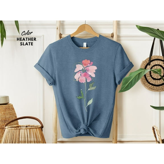 Watercolor Flower Shirt Watercolor Floral Spring T-shirt Floral Shirt Gift for Women Ladies Tee Gift for Mom Wildflower Tshirt Modern Tee