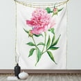 thumbnail image 1 of Watercolor Flower Tapestry, Vintage Peony Painting Botanical Spring Garden Flower Nature Theme, Wall Hanging for Bedroom Living Room Dorm Decor, 40W X 60L Inches, Pink White Green, by Ambesonne, 1 of 1