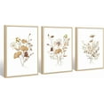 thumbnail image 1 of Watercolor Flower Wall Art Set of 3 Wildflower Floral Wall Decor Pictures Botanical Canvas Wall Art Vintage Prints Boho Flower Painting Minimalist Floral Poster for Room Bedroom 12x16 Inch Und, 1 of 6