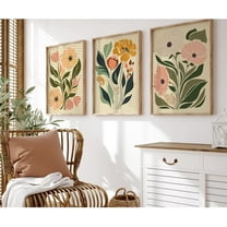 Watercolor Flower Wall Art Set of 3 Wildflower Floral Wall Decor Pictures Botanical Canvas Wall Art Vintage Prints Boho Flower Painting Minimalist Floral Poster for Room Bedroom 16x24 Inch d