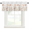 thumbnail image 1 of Watercolor Flower Window Valance Curtain Retro Butterfly Rod Pocket Short Curtain for Living Room, Bedroom & Kitchen Window Decor 42x12in, 1 of 8