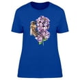 thumbnail image 1 of Watercolor Flowers And Cute Bee Tee Women's -Image by Shutterstock, 1 of 1