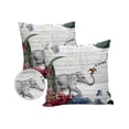 thumbnail image 1 of Watercolor Flowers and Animal Elephant Outdoor Pillow Covers Set of 2, Decorative Waterproof Throw Pillow Case, Wooden Planks Cotton Linen Soft Cozy Cushion Pillowcases, 1 of 6