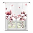 thumbnail image 1 of Watercolor Flowers Balloon Curtains for Windows, Bedroom Curtains 54 Inch Length, Spring Pink Ink Floral Botanical Tie Up Curtains Panels Thermal Insulated Bathroom Curtains Window 42"x54", 1 of 8
