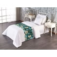 thumbnail image 1 of Watercolor Flowers Bed Runner, Cottagecore Inspired Painting Effect Flowers Jungle Vibes, Decorative Accent Bedding Scarf for Hotels Homes & Guest Rooms, Twin, Seafoam and Forest Green, by Ambesonne, 1 of 3