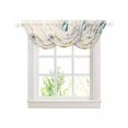 thumbnail image 1 of Watercolor Flowers Beige Waterfall Valances for Windows, Spring Summer Retro Botanical Kitchen Sheer Valance Curtains, Rod Pocket Elegant Swag Valances for Living Room Bedroom, 47.2"x38.5", 3 Panel, 1 of 8